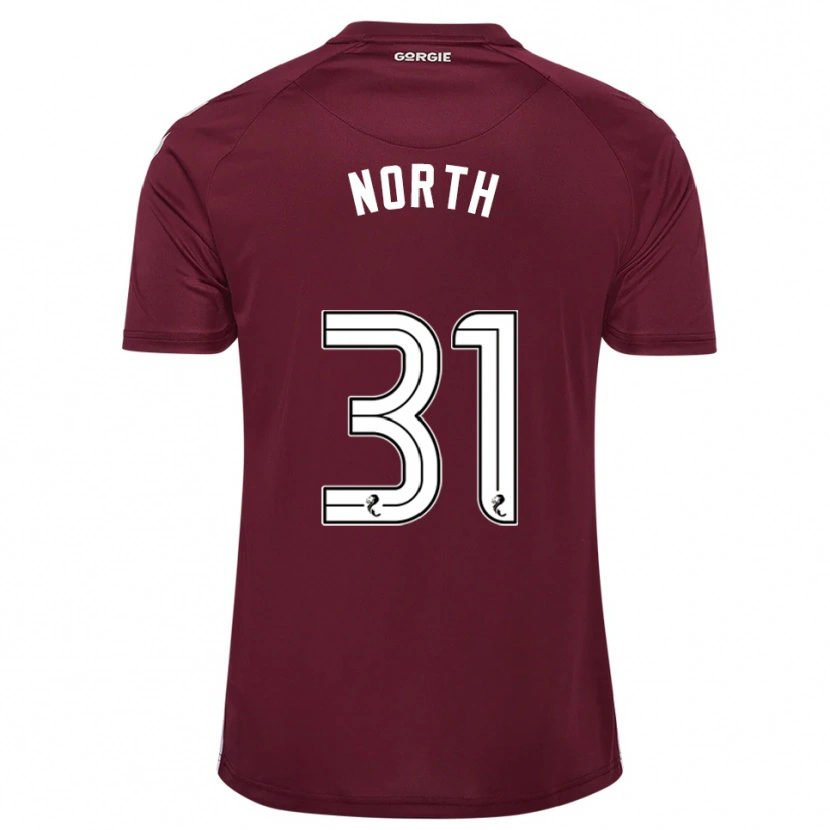Danxen Bambino Maglia Tommy North #31 Bordeaux Bianco Kit Gara Home 2025/26 Maglietta