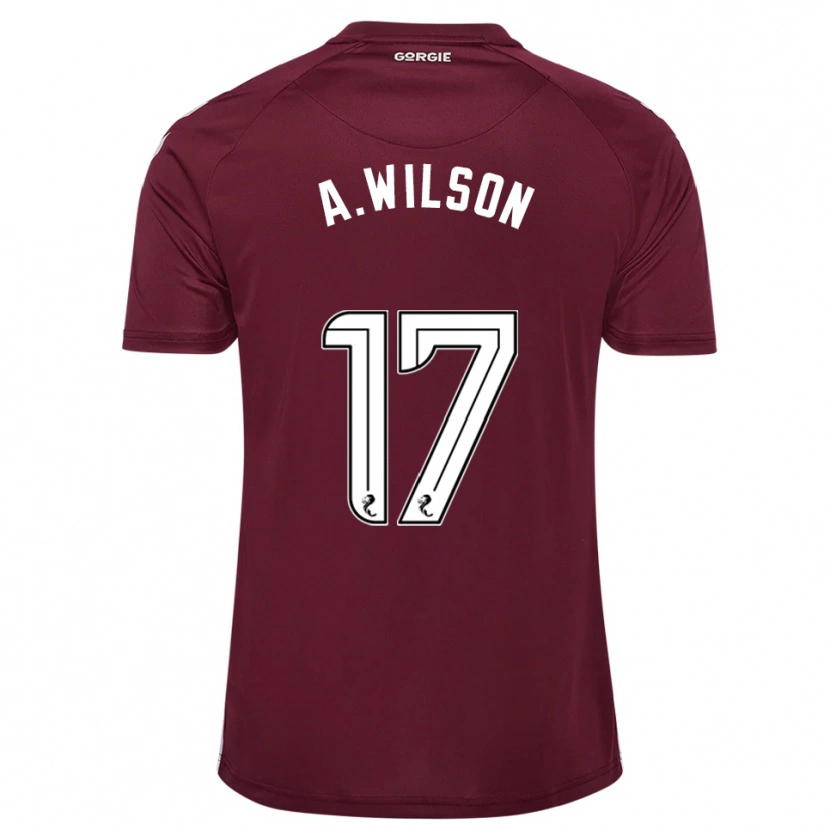 Danxen Bambino Maglia Alfie Wilson #17 Bordeaux Bianco Kit Gara Home 2025/26 Maglietta
