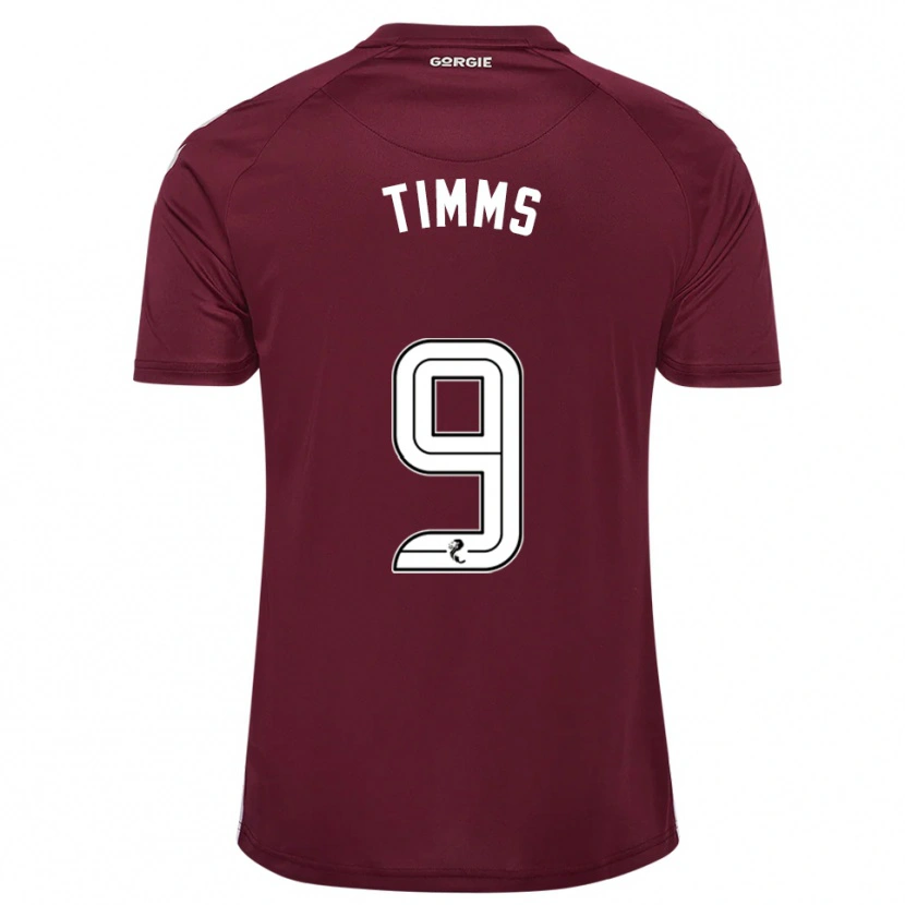 Danxen Bambino Maglia Georgia Timms #9 Bordeaux Bianco Kit Gara Home 2025/26 Maglietta