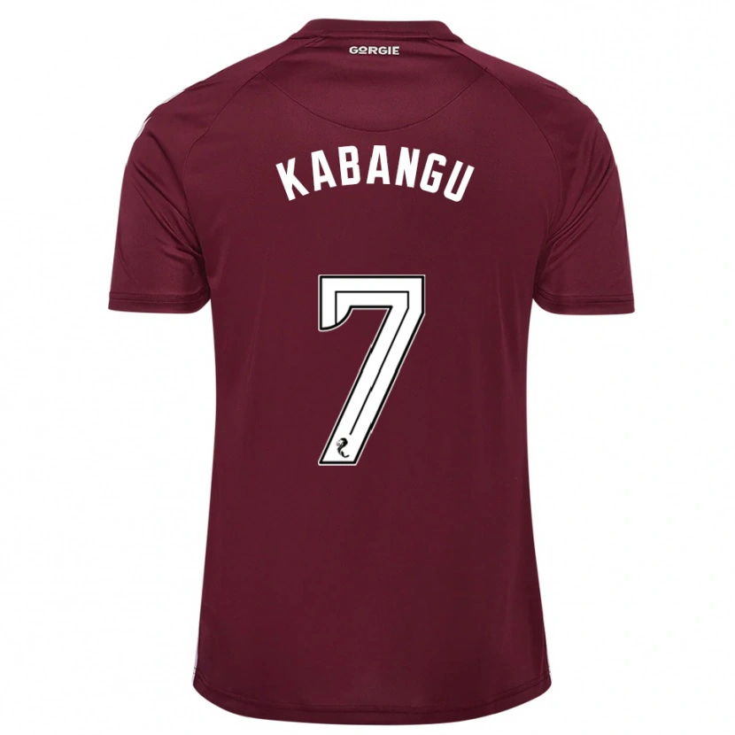 Danxen Bambino Maglia Elton Kabangu #7 Bordeaux Bianco Kit Gara Home 2025/26 Maglietta