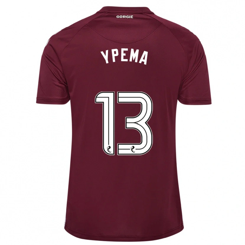 Danxen Bambino Maglia Danique Ypema #13 Bordeaux Bianco Kit Gara Home 2025/26 Maglietta