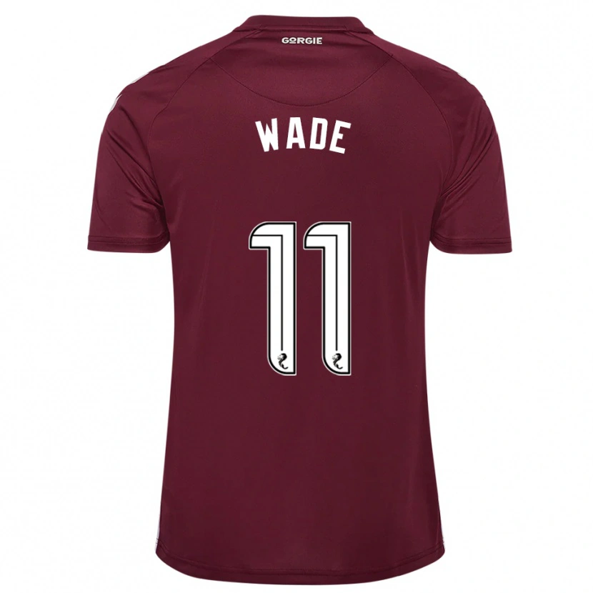 Danxen Bambino Maglia Lauren Wade #11 Bordeaux Bianco Kit Gara Home 2025/26 Maglietta