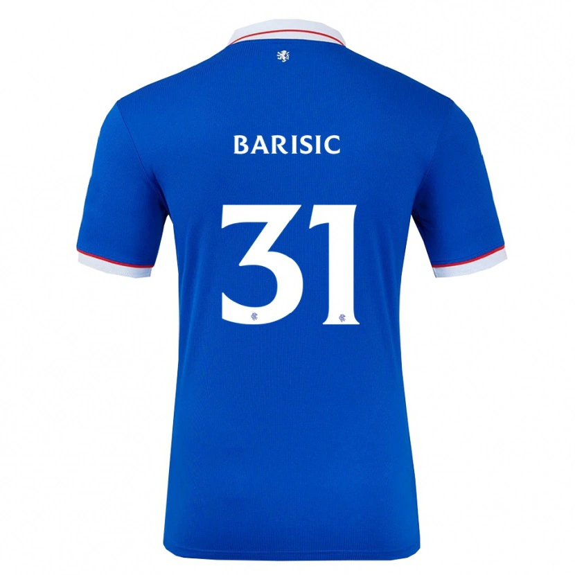 Danxen Bambino Maglia Borna Barisic #31 Blu Bianco Kit Gara Home 2025/26 Maglietta