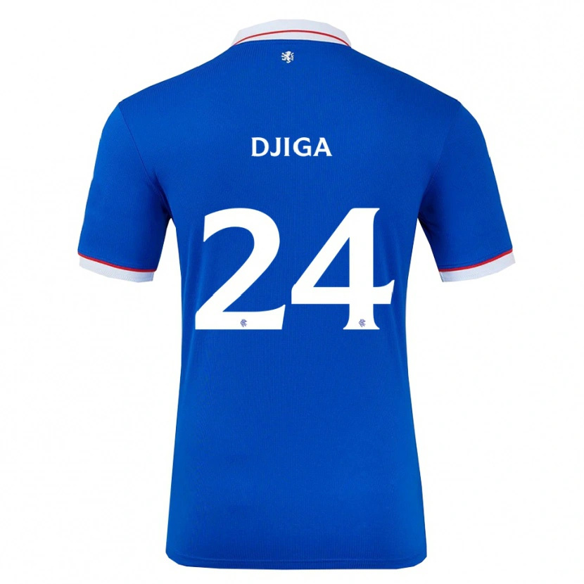 Danxen Bambino Maglia Nasser Djiga #24 Blu Bianco Kit Gara Home 2025/26 Maglietta