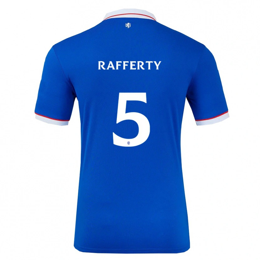 Danxen Bambino Maglia Laura Rafferty #5 Blu Bianco Kit Gara Home 2025/26 Maglietta