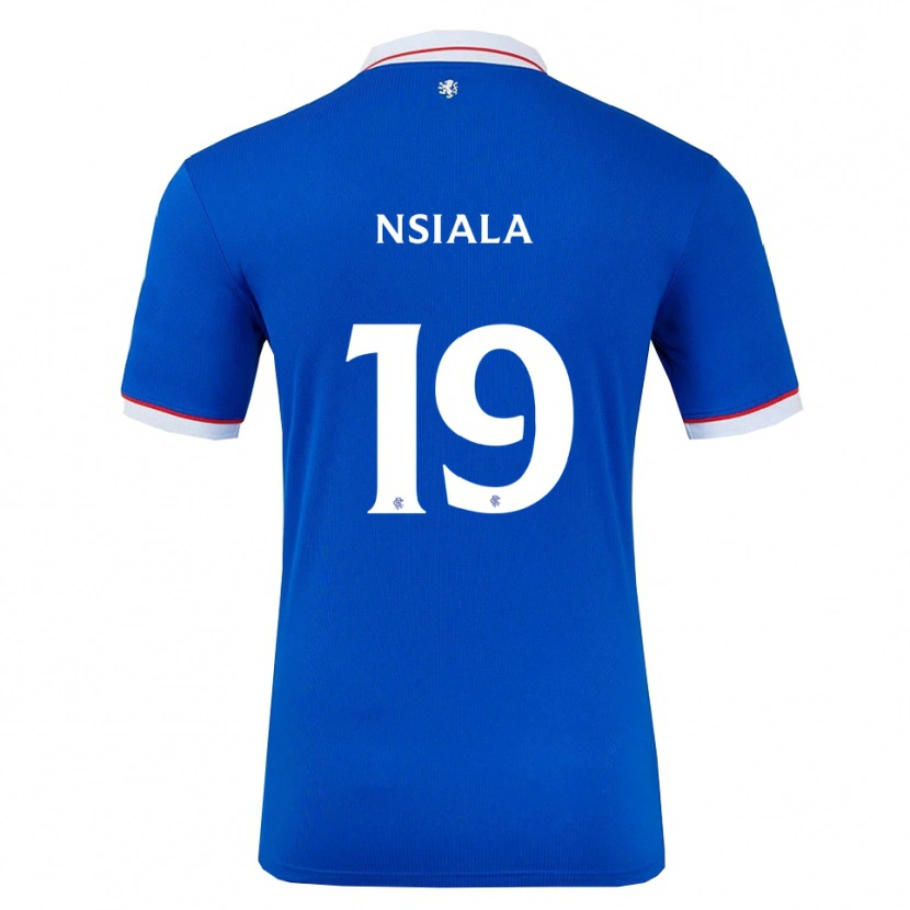 Danxen Bambino Maglia Clinton Nsiala #19 Blu Bianco Kit Gara Home 2025/26 Maglietta
