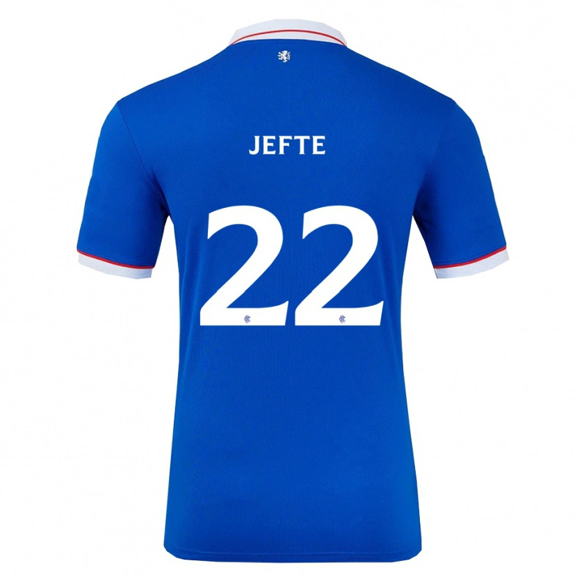 Danxen Bambino Maglia Jefté #22 Blu Bianco Kit Gara Home 2025/26 Maglietta