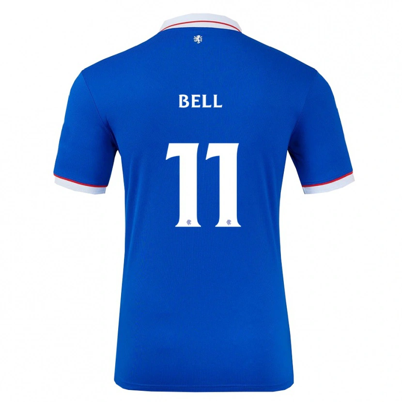 Danxen Bambino Maglia Megan Bell #11 Blu Bianco Kit Gara Home 2025/26 Maglietta