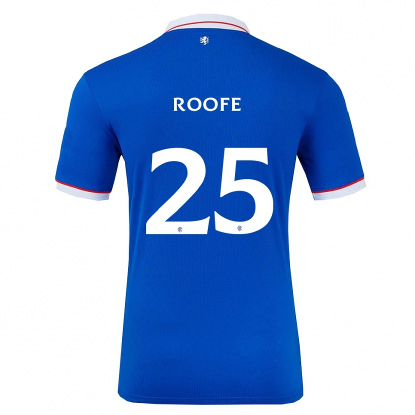 Danxen Bambino Maglia Kemar Roofe #25 Blu Bianco Kit Gara Home 2025/26 Maglietta