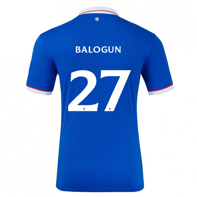 Danxen Bambino Maglia Leon Balogun #27 Blu Bianco Kit Gara Home 2025/26 Maglietta