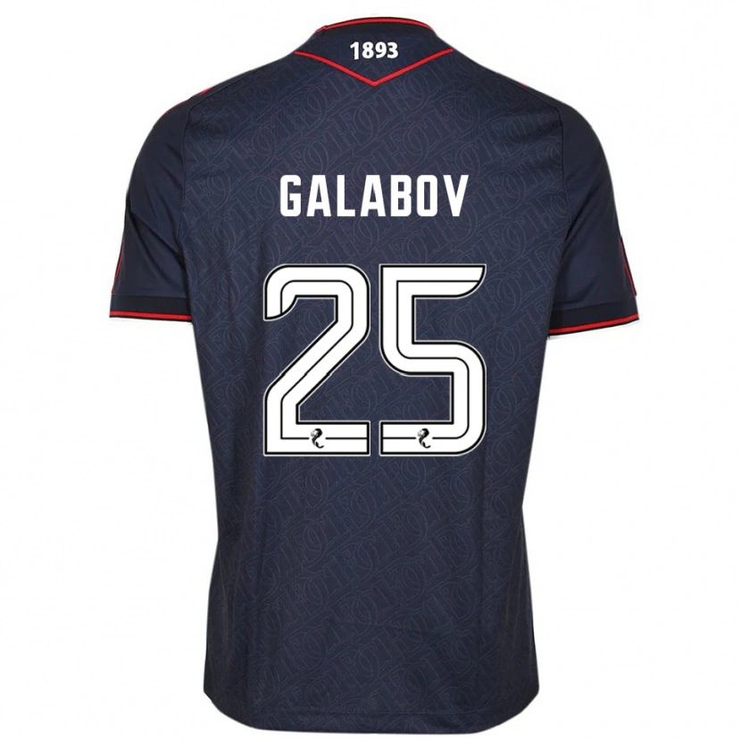 Danxen Bambino Maglia Plamen Galabov #25 Blu Navy Bianco Kit Gara Home 2025/26 Maglietta