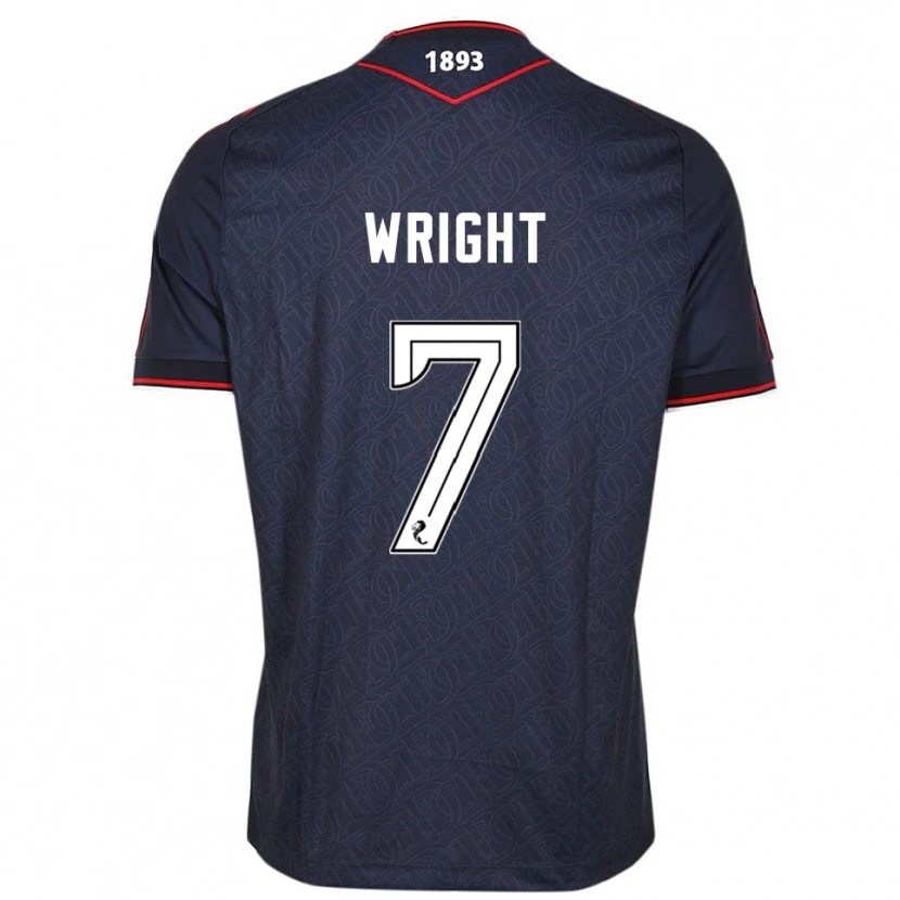 Danxen Bambino Maglia Drey Wright #7 Blu Navy Bianco Kit Gara Home 2025/26 Maglietta