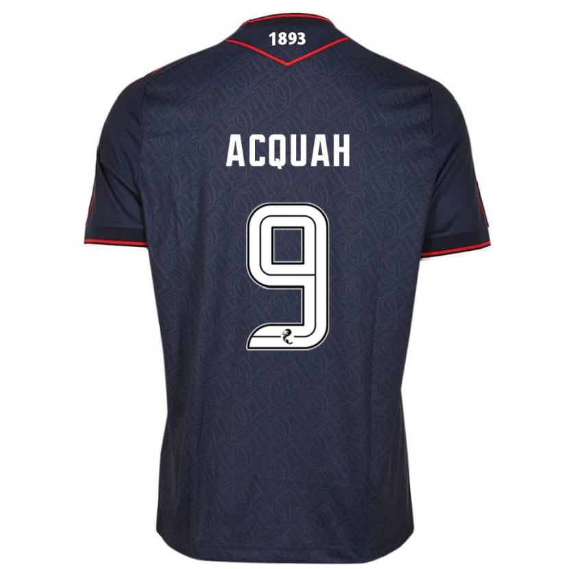 Danxen Bambino Maglia Emile Acquah #9 Blu Navy Bianco Kit Gara Home 2025/26 Maglietta