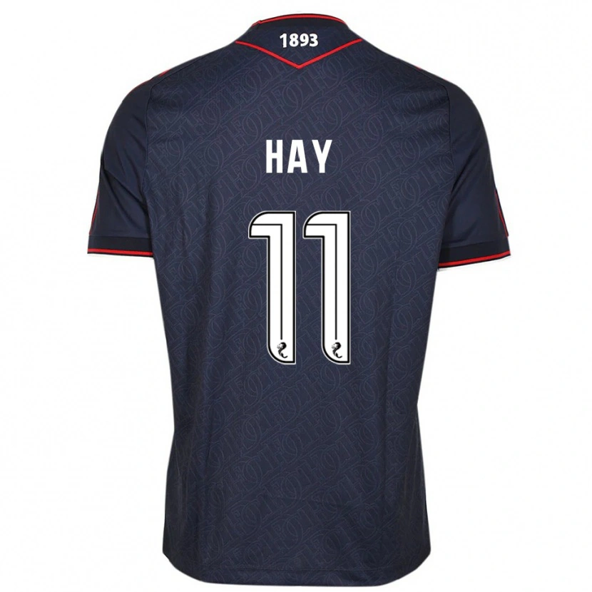 Danxen Bambino Maglia Ashley Hay #11 Blu Navy Bianco Kit Gara Home 2025/26 Maglietta