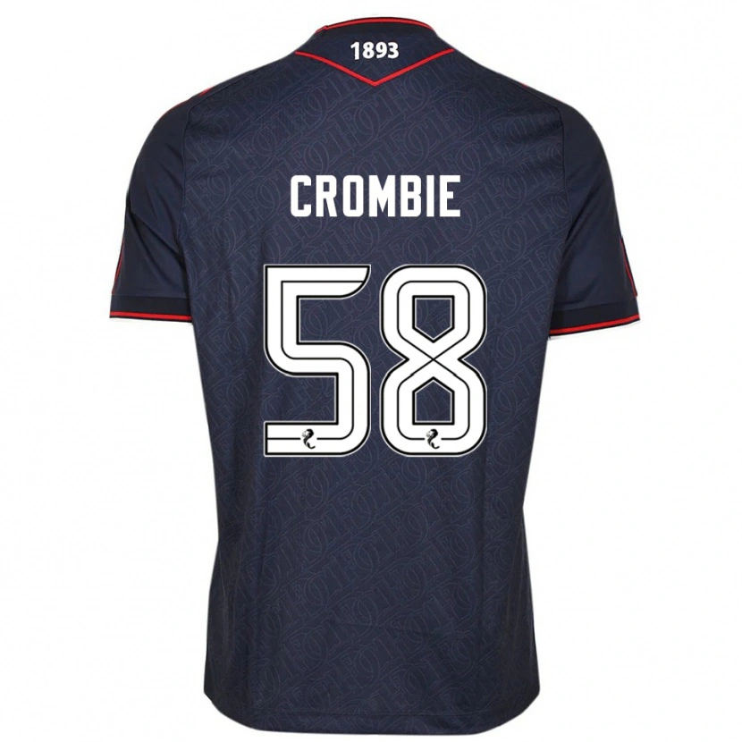 Danxen Bambino Maglia Ethan Crombie #58 Blu Navy Bianco Kit Gara Home 2025/26 Maglietta