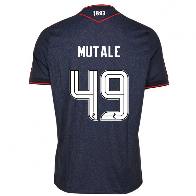Danxen Bambino Maglia Euan Mutale #49 Blu Navy Bianco Kit Gara Home 2025/26 Maglietta