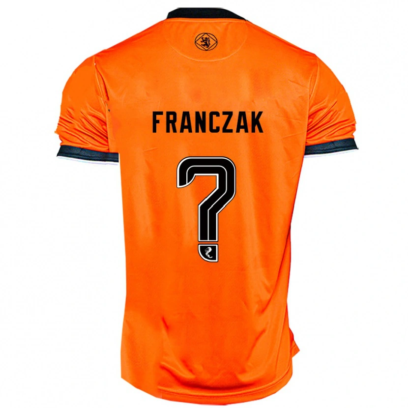 Danxen Bambino Maglia Emil Franczak #0 Arancione Nero Kit Gara Home 2025/26 Maglietta