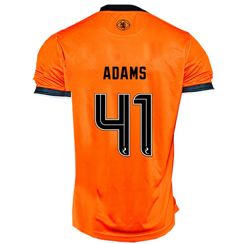 Danxen Bambino Maglia Ruairidh Adams #41 Arancione Nero Kit Gara Home 2025/26 Maglietta
