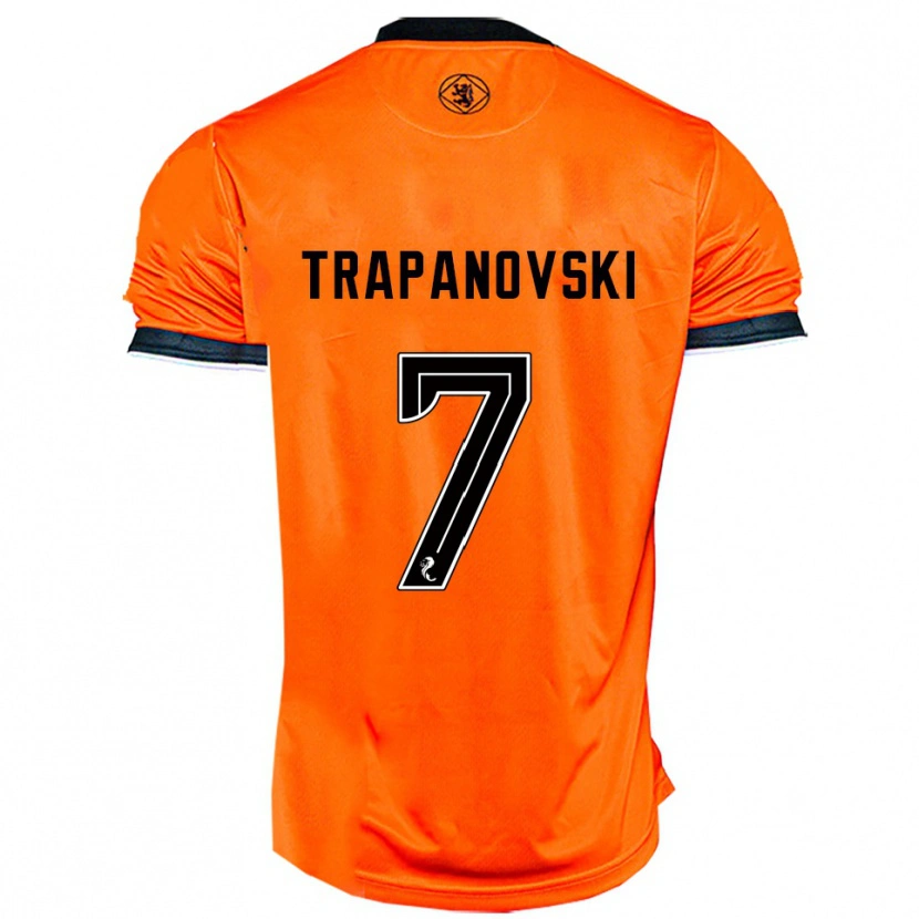 Danxen Bambino Maglia Kristijan Trapanovski #7 Arancione Nero Kit Gara Home 2025/26 Maglietta