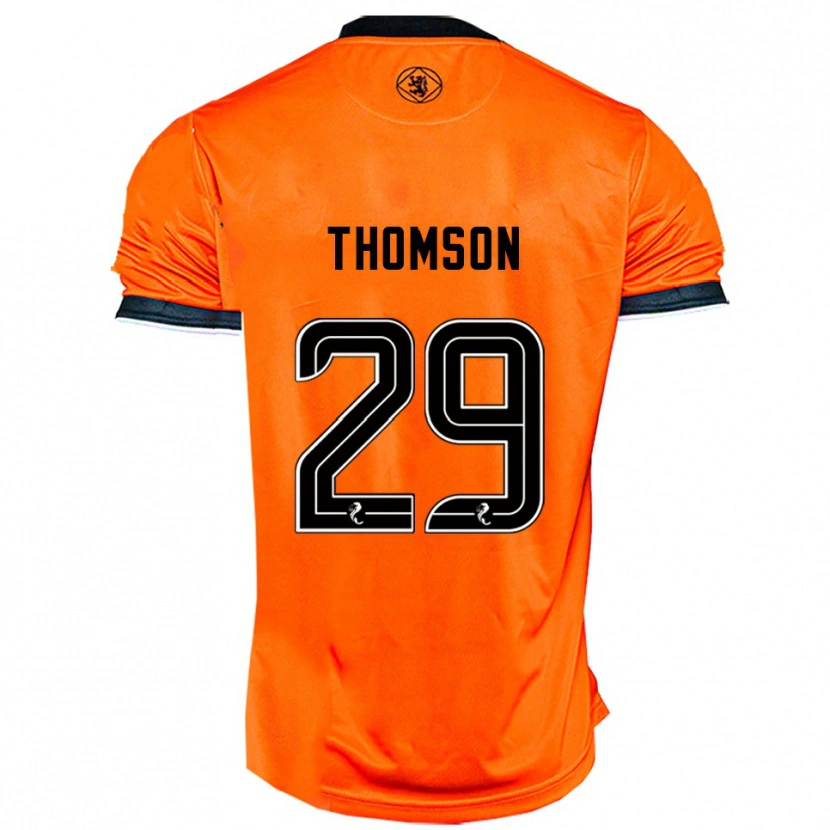 Danxen Bambino Maglia Miller Thomson #29 Arancione Nero Kit Gara Home 2025/26 Maglietta