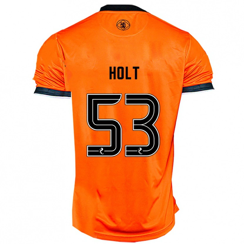Danxen Bambino Maglia Josh Holt #53 Arancione Nero Kit Gara Home 2025/26 Maglietta
