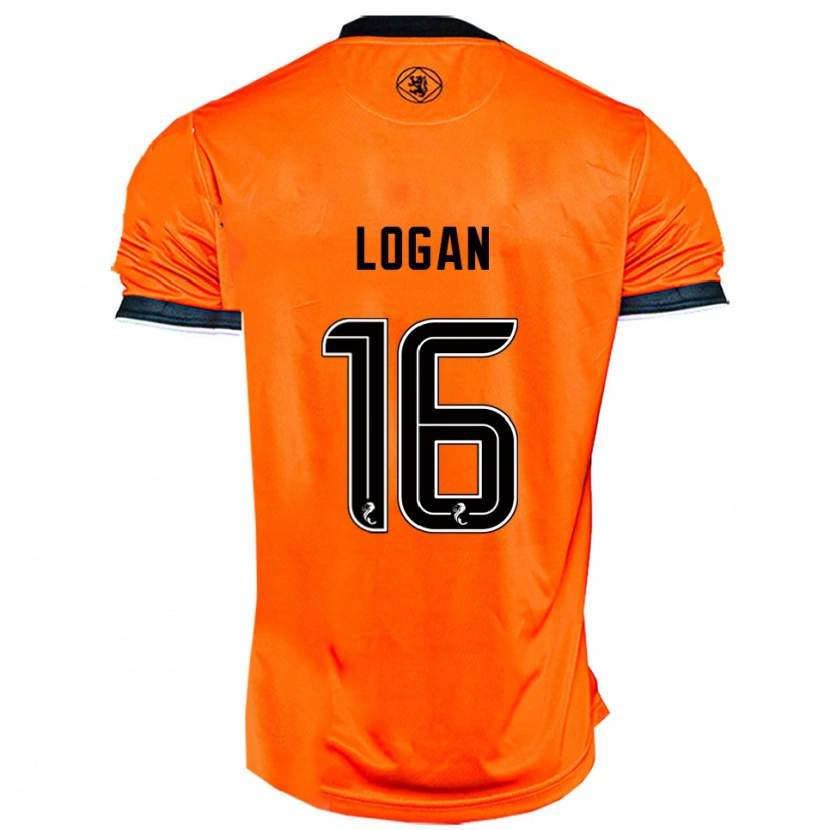 Danxen Bambino Maglia Alex Logan #16 Arancione Nero Kit Gara Home 2025/26 Maglietta
