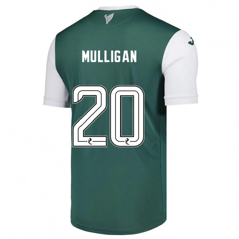 Danxen Bambino Maglia Josh Mulligan #20 Verde Bianco Kit Gara Home 2025/26 Maglietta