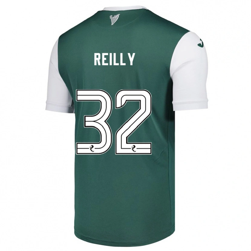 Danxen Bambino Maglia Kirsten Reilly #32 Verde Bianco Kit Gara Home 2025/26 Maglietta