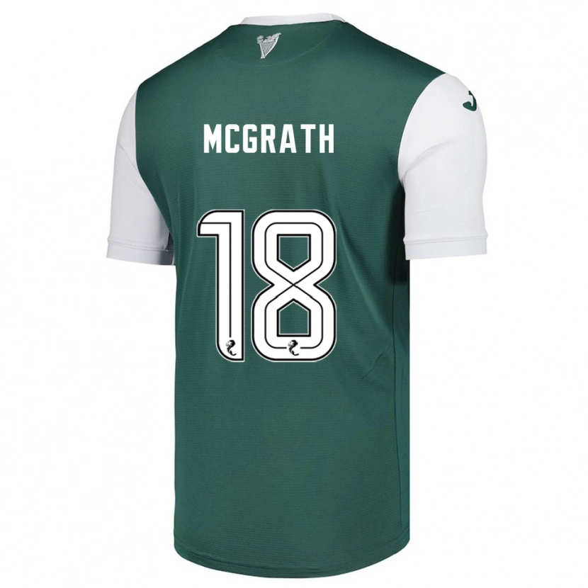 Danxen Bambino Maglia Joseph Mcgrath #18 Verde Bianco Kit Gara Home 2025/26 Maglietta