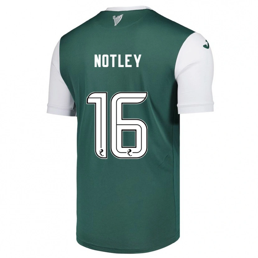 Danxen Bambino Maglia Ellis Notley #16 Verde Bianco Kit Gara Home 2025/26 Maglietta