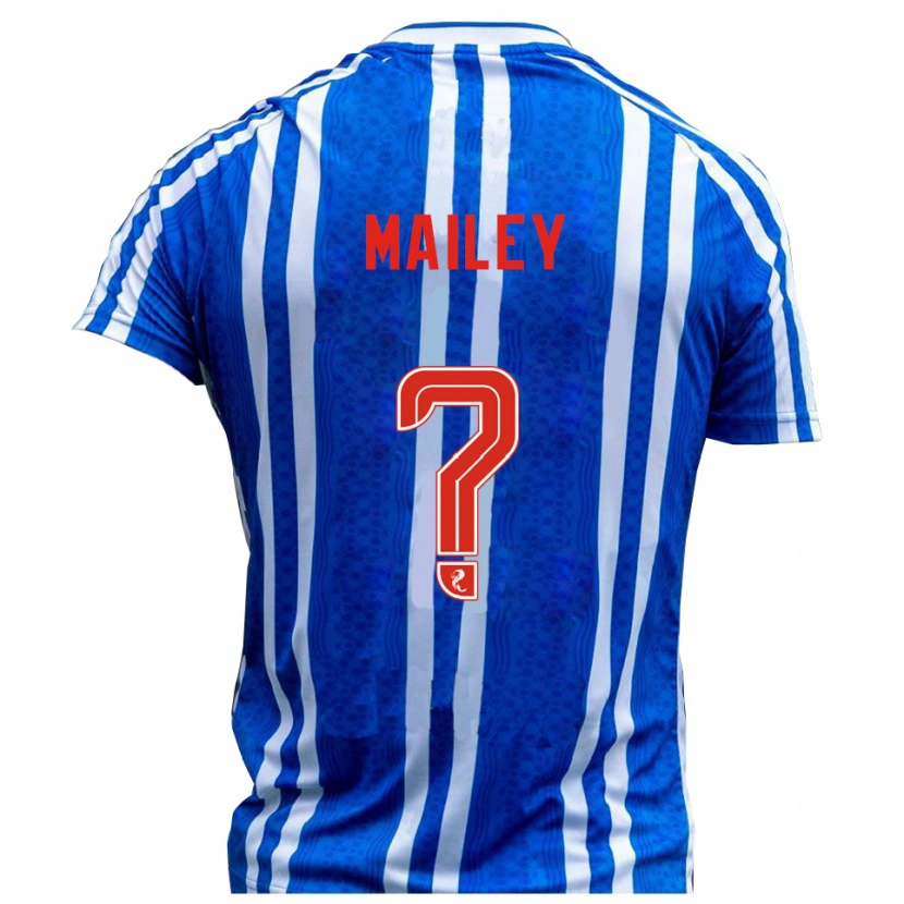 Danxen Bambino Maglia Cara Mailey #0 Blu Bianco Kit Gara Home 2025/26 Maglietta