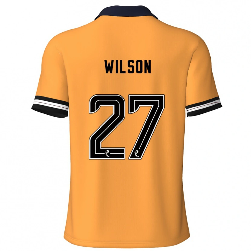 Danxen Bambino Maglia Danny Wilson #27 Giallo Nero Kit Gara Home 2025/26 Maglietta