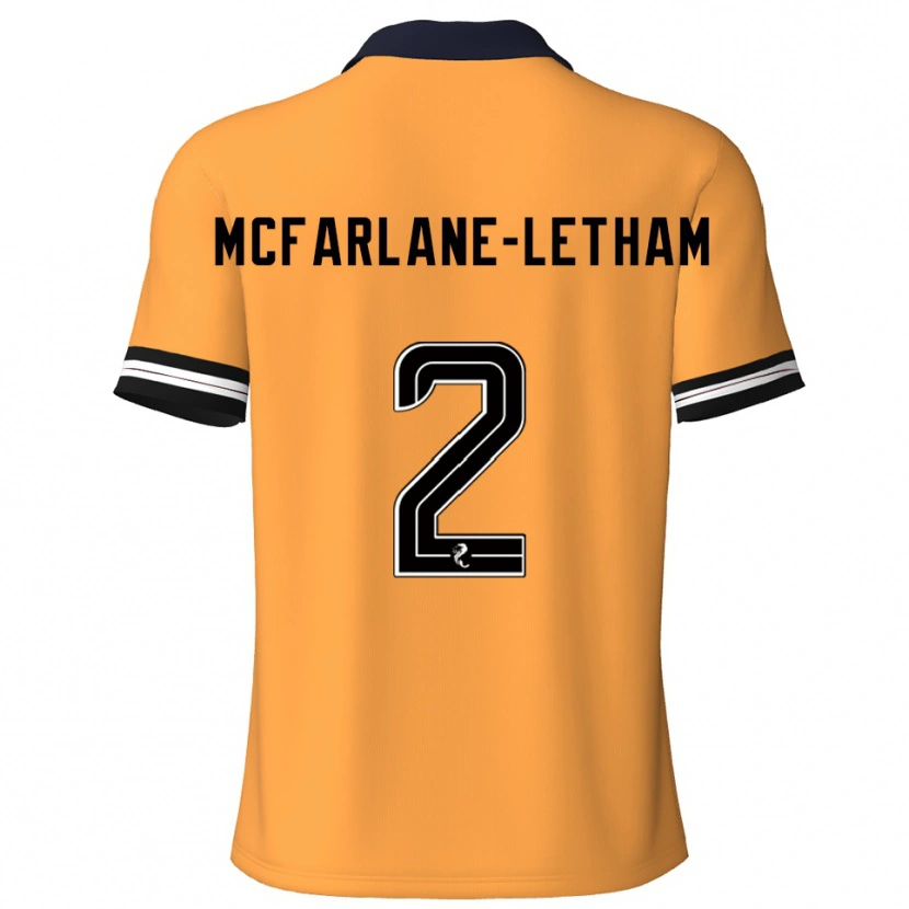 Danxen Bambino Maglia Jay Mcfarlane-Letham #2 Giallo Nero Kit Gara Home 2025/26 Maglietta