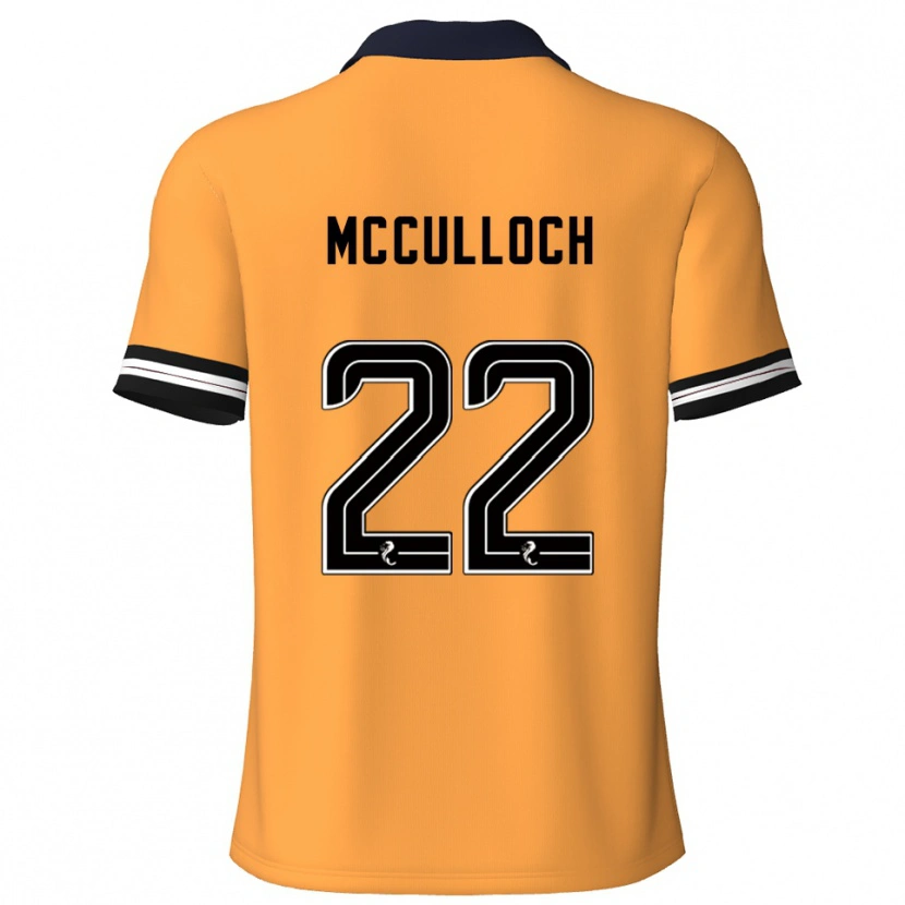 Danxen Bambino Maglia Seren Mcculloch #22 Giallo Nero Kit Gara Home 2025/26 Maglietta