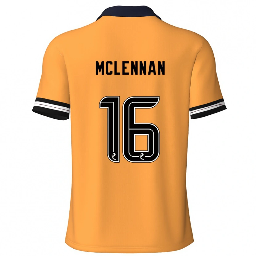 Danxen Bambino Maglia Connor Mclennan #16 Giallo Nero Kit Gara Home 2025/26 Maglietta