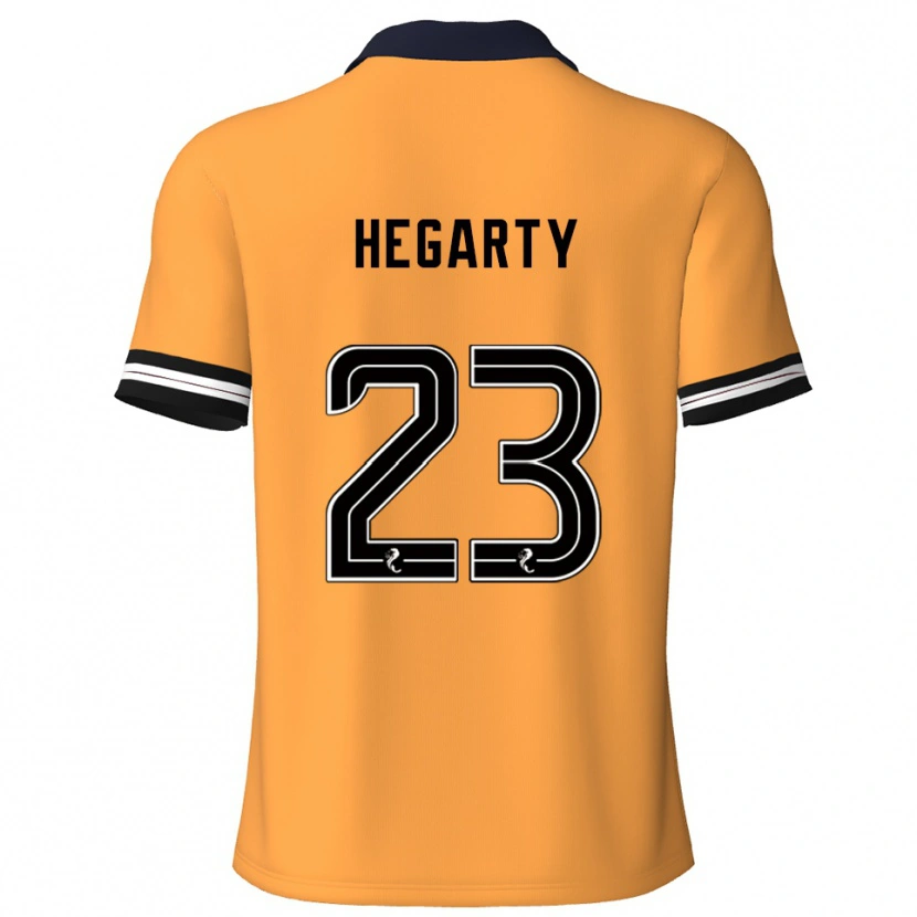 Danxen Bambino Maglia Nina Hegarty #23 Giallo Nero Kit Gara Home 2025/26 Maglietta