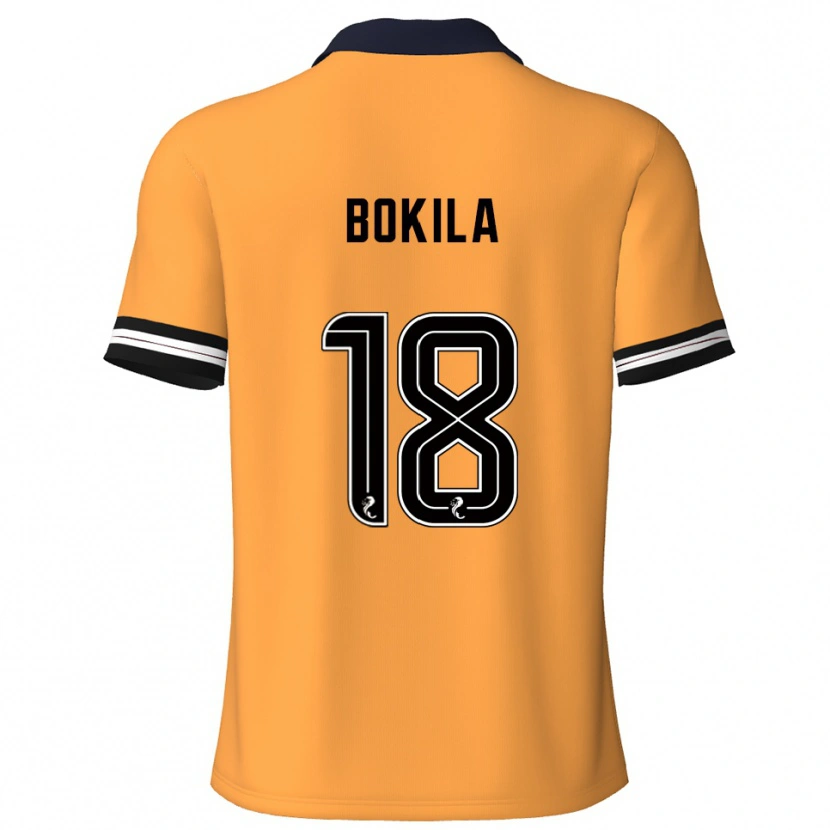 Danxen Bambino Maglia Jeremy Bokila #18 Giallo Nero Kit Gara Home 2025/26 Maglietta