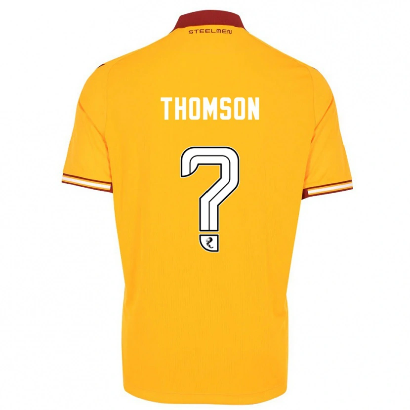 Danxen Bambino Maglia Aaron Thomson #0 Giallo Bordeaux Kit Gara Home 2025/26 Maglietta
