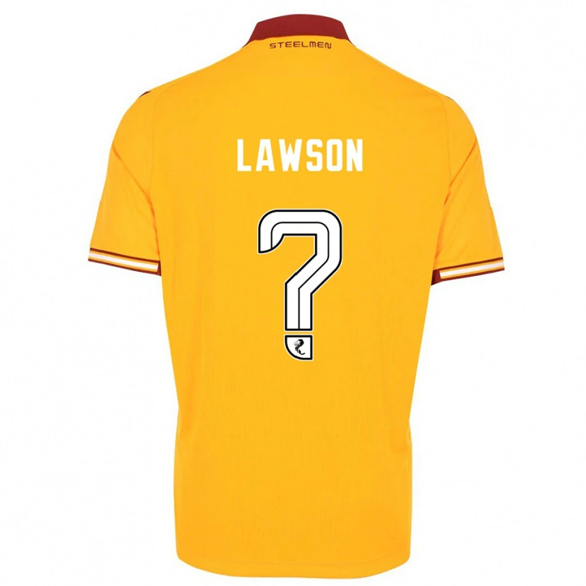 Danxen Bambino Maglia Nathan Lawson #0 Giallo Bordeaux Kit Gara Home 2025/26 Maglietta