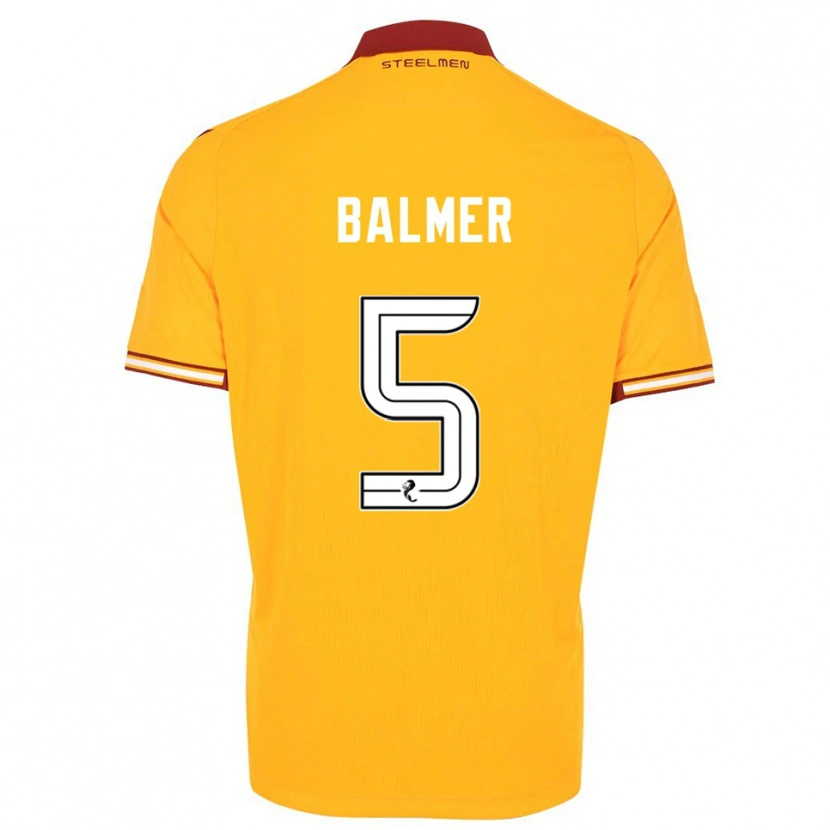 Danxen Bambino Maglia Kofi Balmer #5 Giallo Bordeaux Kit Gara Home 2025/26 Maglietta