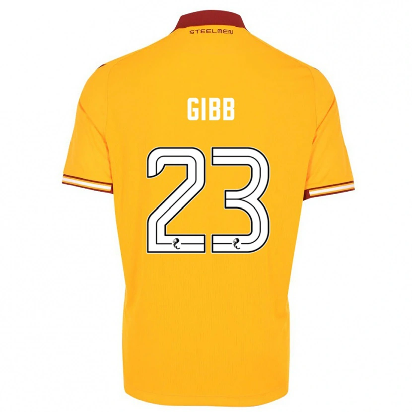 Danxen Bambino Maglia Sarah Gibb #23 Giallo Bordeaux Kit Gara Home 2025/26 Maglietta