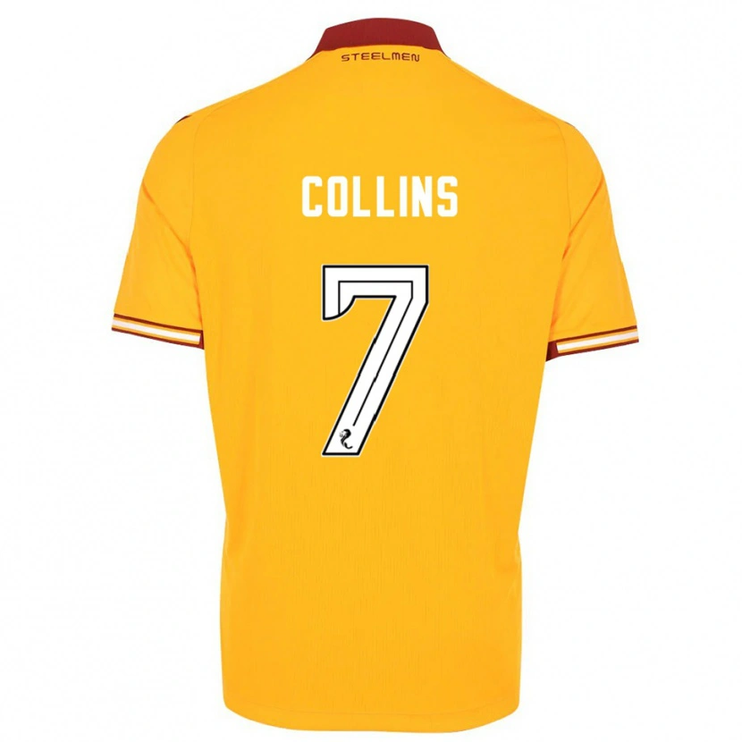 Danxen Bambino Maglia Bailley Collins #7 Giallo Bordeaux Kit Gara Home 2025/26 Maglietta
