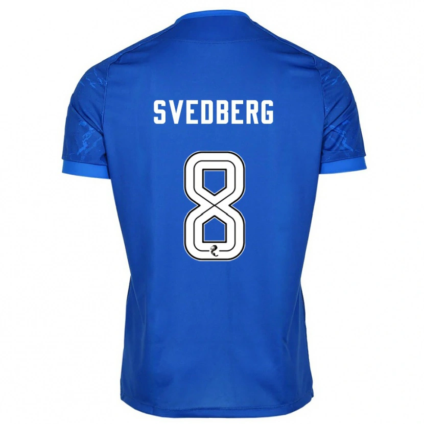 Danxen Bambino Maglia Jonathan Svedberg #8 Blu Bianco Kit Gara Home 2025/26 Maglietta
