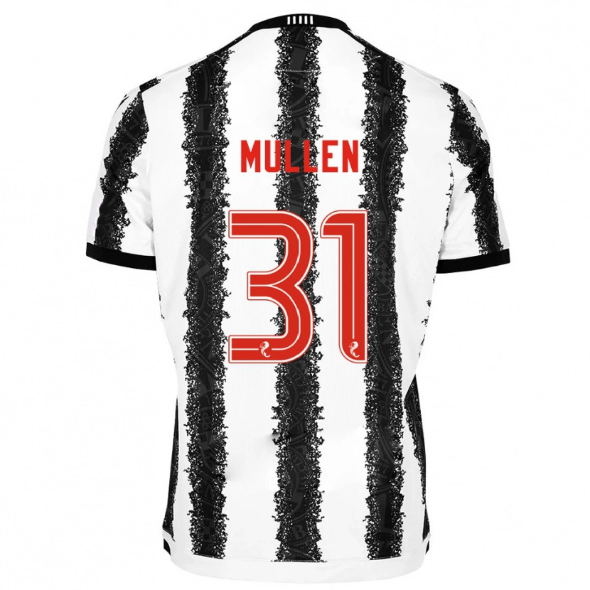 Danxen Bambino Maglia Ryan Mullen #31 Bianco Nero Kit Gara Home 2025/26 Maglietta