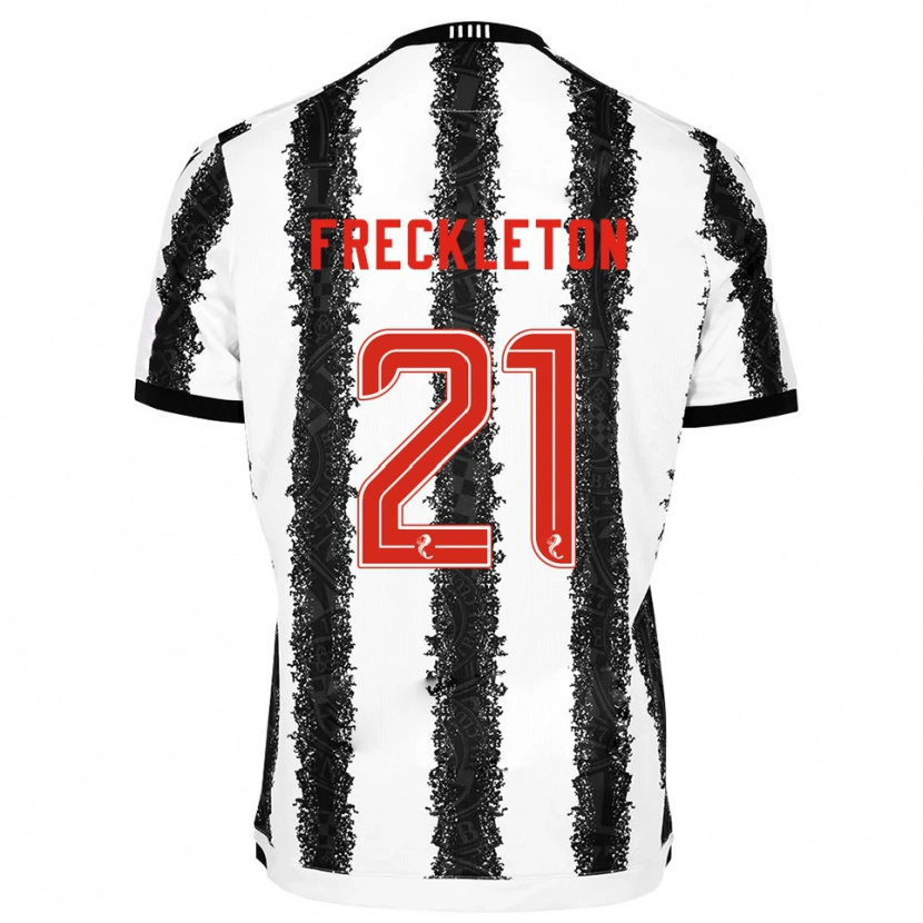 Danxen Bambino Maglia Miguel Freckleton #21 Bianco Nero Kit Gara Home 2025/26 Maglietta