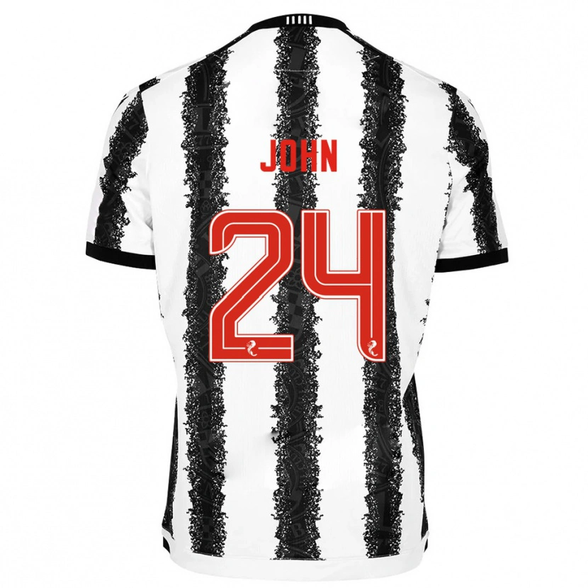 Danxen Bambino Maglia Declan John #24 Bianco Nero Kit Gara Home 2025/26 Maglietta