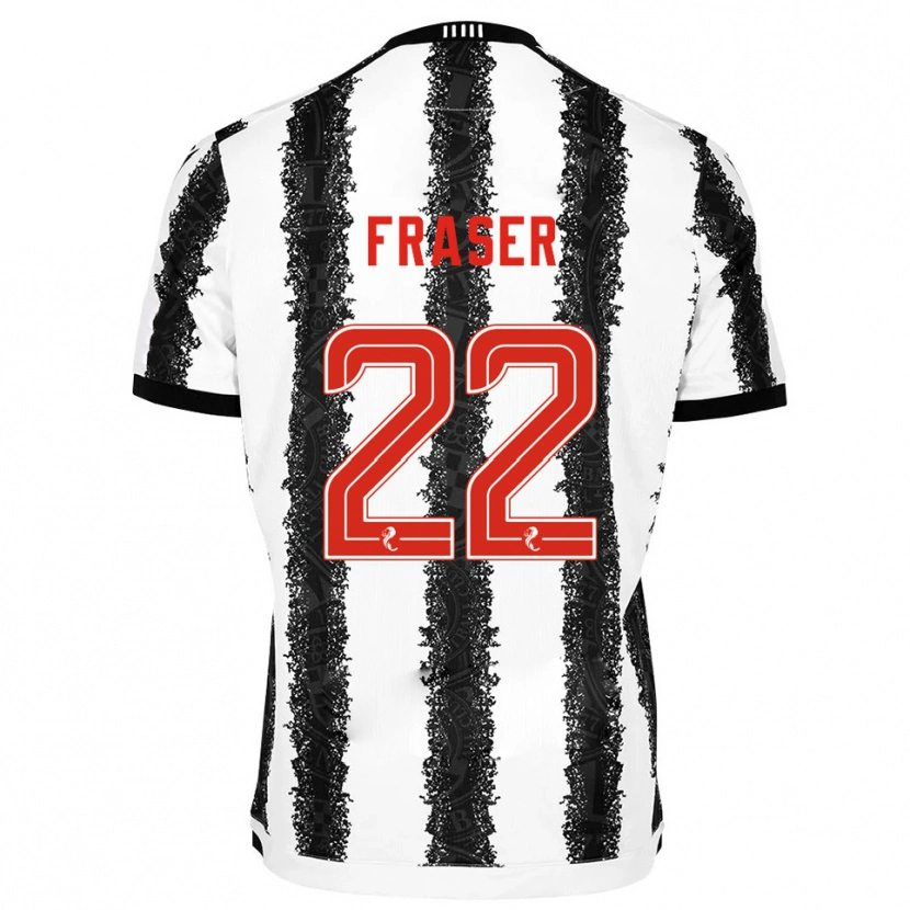 Danxen Bambino Maglia Marcus Fraser #22 Bianco Nero Kit Gara Home 2025/26 Maglietta