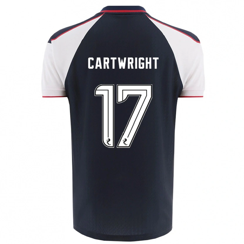 Danxen Bambino Maglia Henry Cartwright #17 Blu Navy Bianco Kit Gara Home 2025/26 Maglietta
