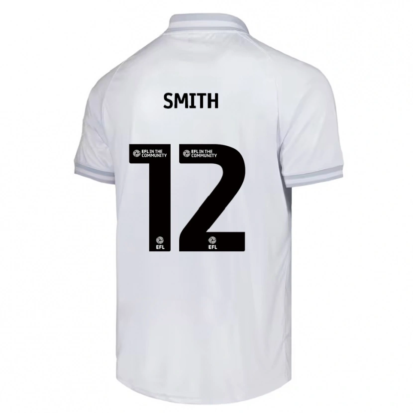 Danxen Bambino Maglia Jackson Smith #12 Bianco Grigio Nero Kit Gara Away 2025/26 Maglietta