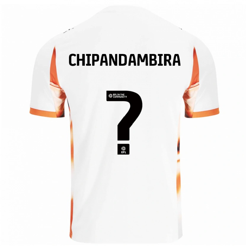 Danxen Bambino Maglia Tafadzwa Chipandambira #0 Bianco Arancione Nero Kit Gara Away 2025/26 Maglietta
